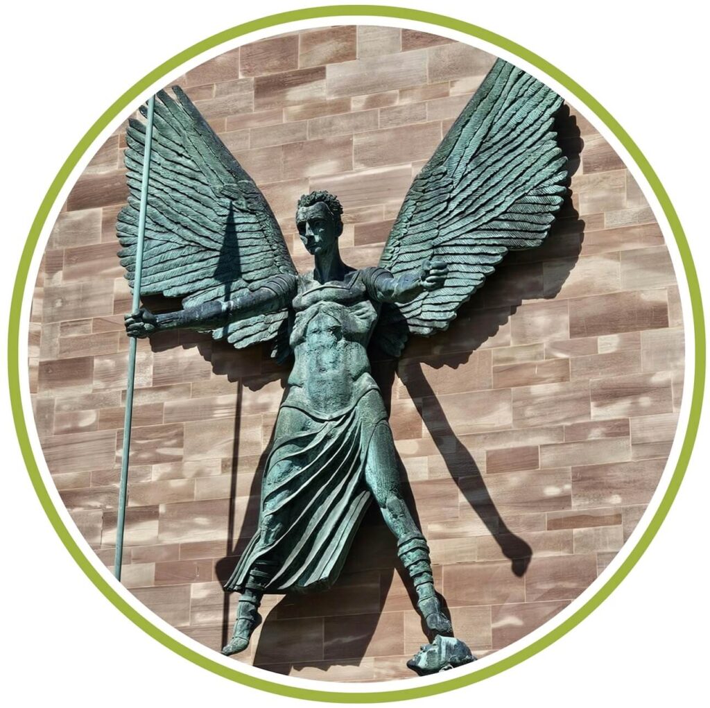 Coventry Cathedral angel sculptures and local business telecom support