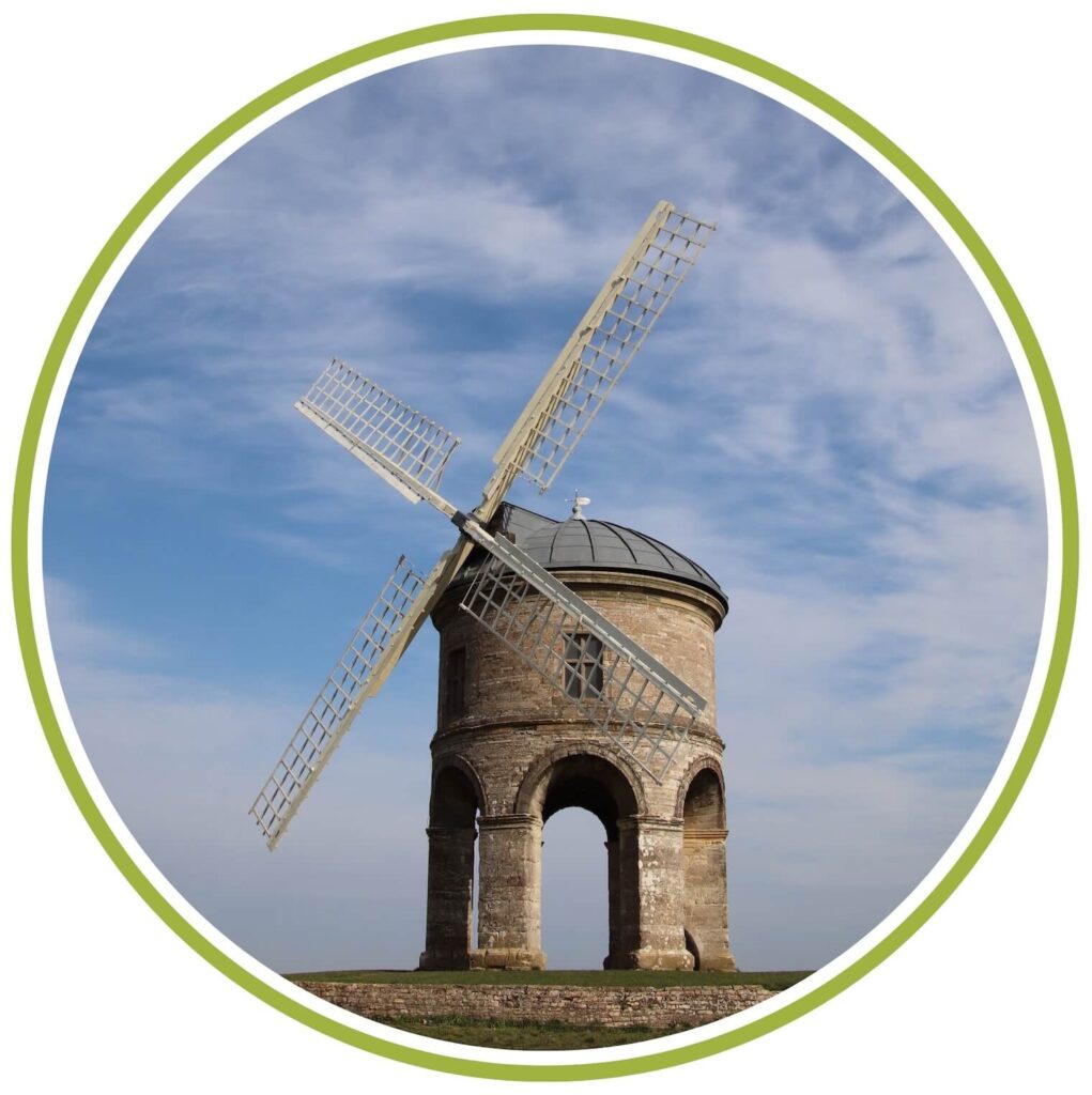 Windmill landmark near Royal Leamington Spa in Warwickshire