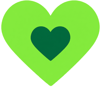 Green heart for Grace Cares pre-loved equipment