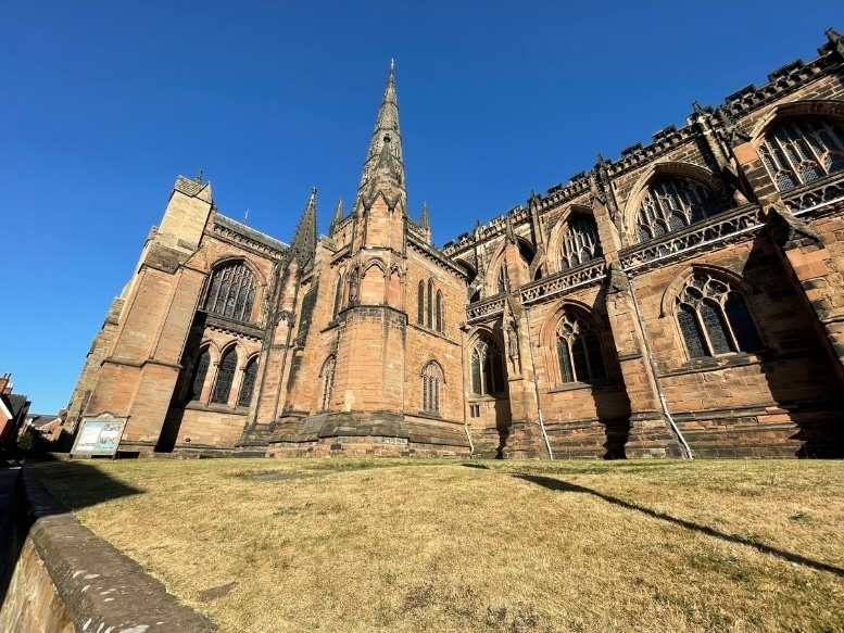 Lichfield Cathedral in Lichfield, Staffordshire